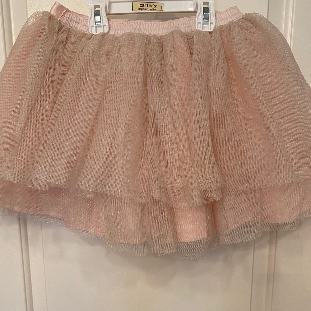 Janie & Jack Petal Pink Shimmery Double Tulle Skirt